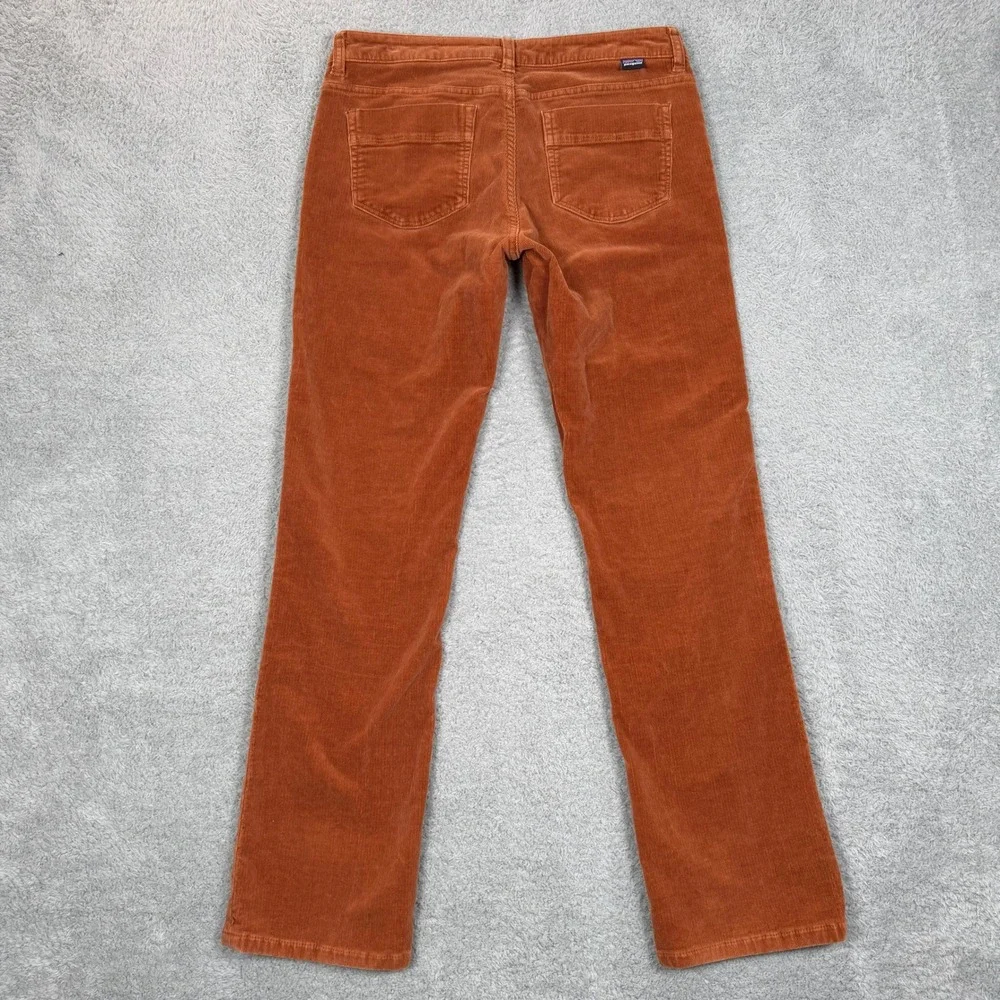 Patagonia Womens Organic Cotton Corduroy Pant Burnt Orange 28 Short Straight Leg - Picture 2 of 10